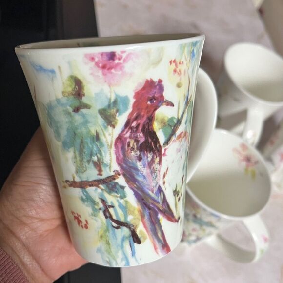 Set of 4 Kathy Ireland Designs “Jardin” Coffee Tea Milk Mug - Picture 5 of 9